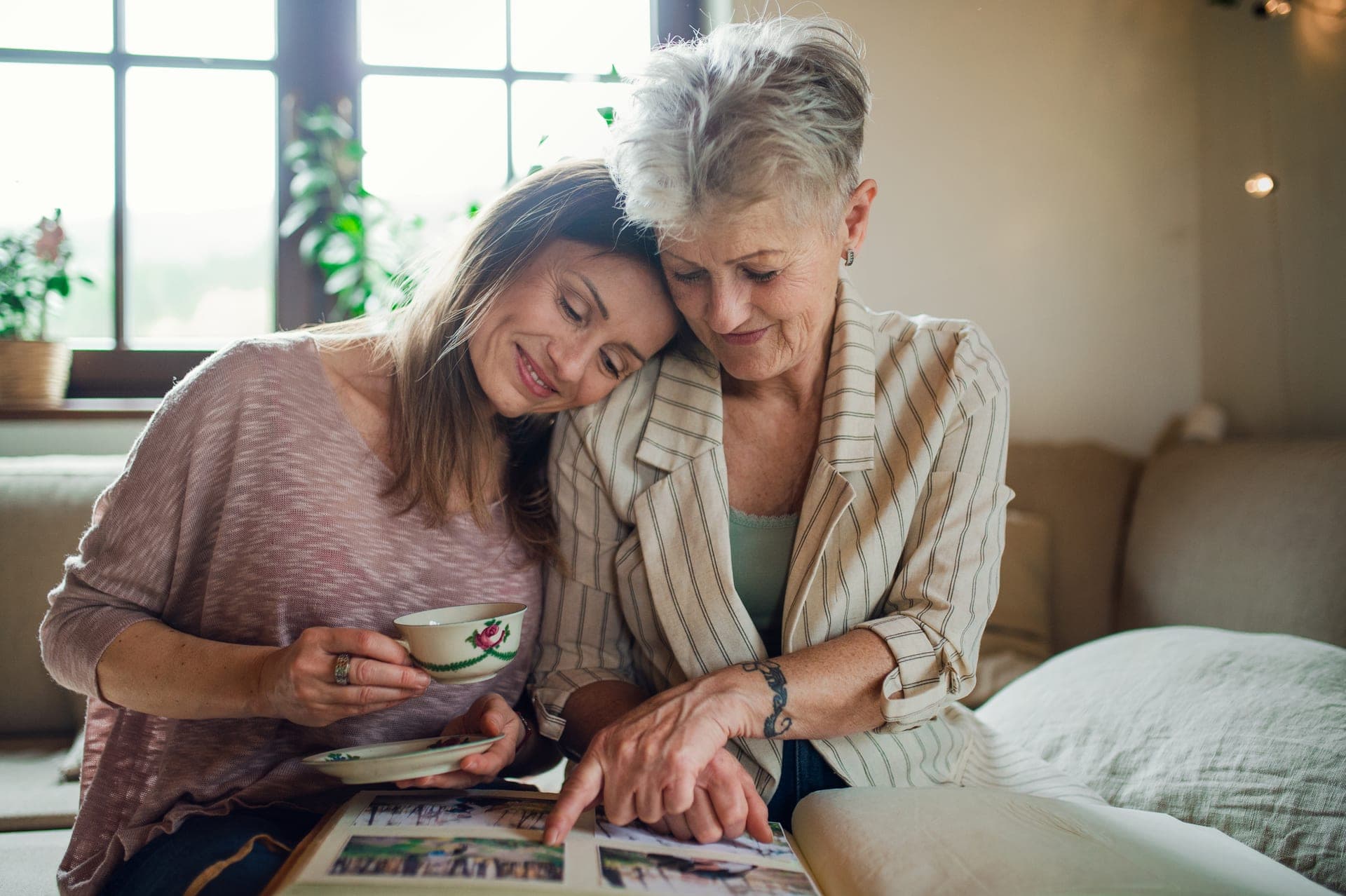 Mother and daughter moment